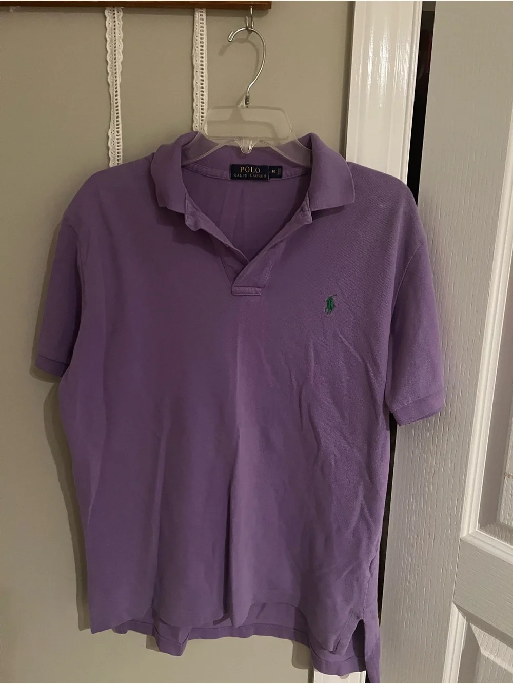 Ralph Lauren Lavender Polo Shirt with Green Pony